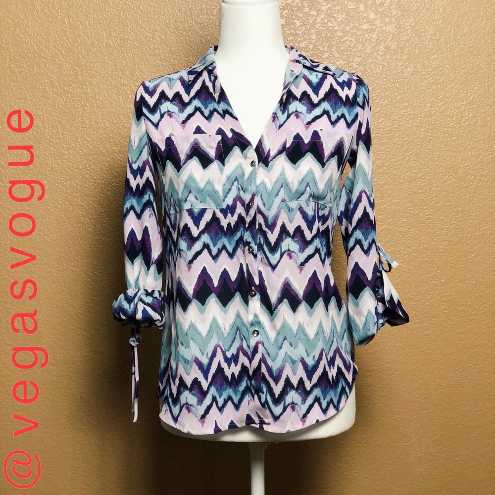 CANDIES Chevron Print Blouse